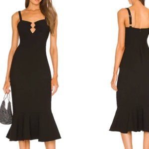 LIKELY Tia Dress Black Mermaid Style NWT New Women Little XS 0 Revolve ruffle